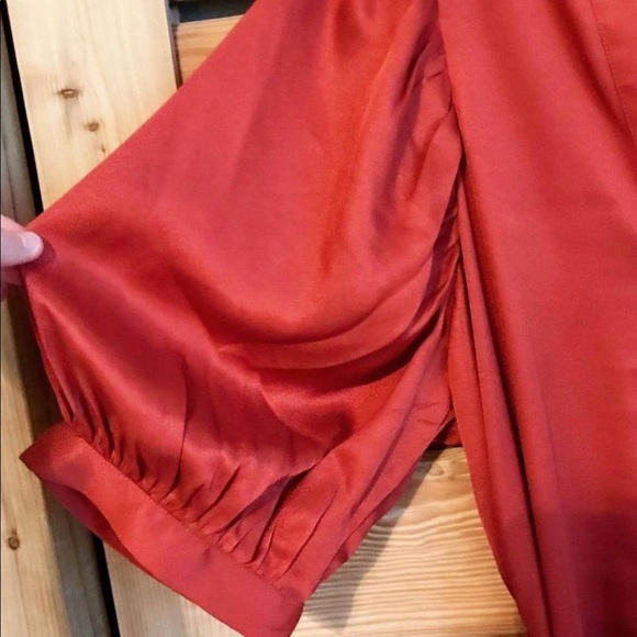 NWOT Ann Taylor spiced orange balloon sleeve dress - Picture 4 of 8